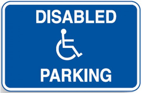 Disabled parking sign